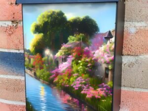 Flower Canal Colonial Mailbox Cover