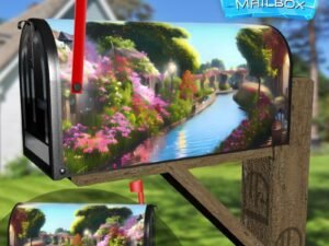 Flower Canal Decorative Rural Farm Mailbox Cover