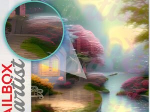 Dreamy Little Cottage Colonial Mailbox Cover