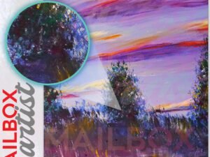 Purple Sunset Colonial Mailbox Cover