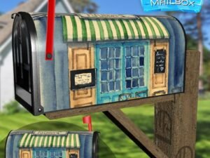 Cute Small French Bakery Decorative Rural Farm Mailbox Cover