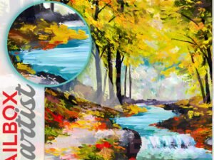 River in the Summer Forest Colonial Mailbox Cover