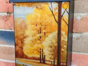 Autumn Trees in the Park Colonial Mailbox Cover