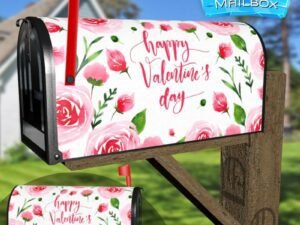 Valentine's Day Roses and Hearts Decorative Rural Farm Mailbox Cover