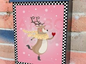 Valentine's Day Deer Colonial Mailbox Cover