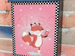 Valentine's Day Fox Colonial Mailbox Cover