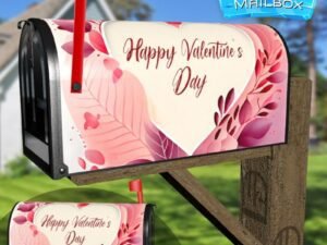 Valentine's Heart with Flowers #1 Decorative Rural Farm Mailbox Cover