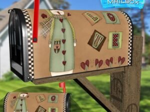 Valentine's Cute Country Snowman #2 Decorative Rural Farm Mailbox Cover