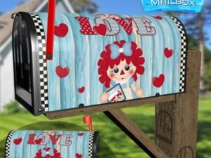 Valentine's Raggedy Ann and Andy #1 Decorative Rural Farm Mailbox Cover