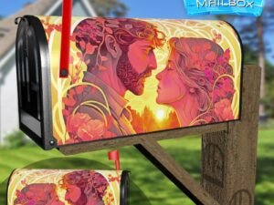 Romantic Couple in Love Decorative Rural Farm Mailbox Cover