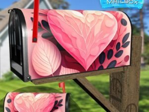 Valentine's Heart with Flowers #5 Decorative Rural Farm Mailbox Cover