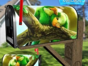 Pretty Parrot Couple Decorative Rural Farm Mailbox Cover