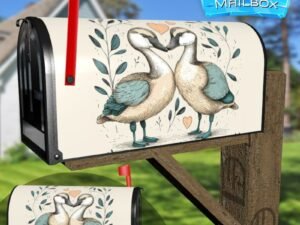 Valentine's Love Geese Decorative Rural Farm Mailbox Cover
