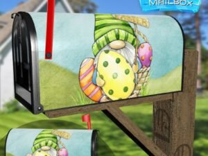 Easter Gnome and Egg Basket Decorative Rural Farm Mailbox Cover