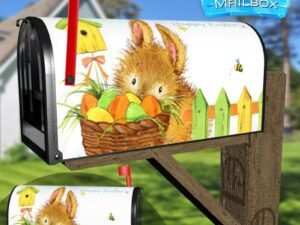 Adorable Easter Bunny #2 Decorative Rural Farm Mailbox Cover