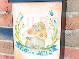 Cute Easter Lamb Colonial Mailbox Cover