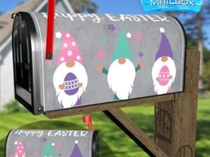 Happy Easter Gnomes #2 Decorative Rural Farm Mailbox Cover