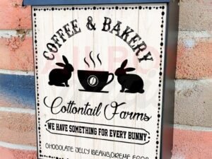 Cottontail Farms Bakery Sign Colonial Mailbox Cover