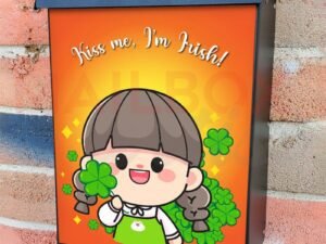 St. Patrick Day Girl #2 Colonial Mailbox Cover