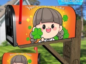 St. Patrick Day Girl #2 Decorative Rural Farm Mailbox Cover