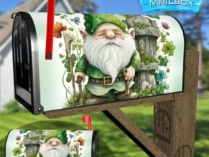 St. Patrick Day Gnome #5 Decorative Rural Farm Mailbox Cover
