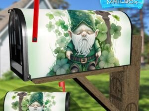 St. Patrick Day Gnome #7 Decorative Rural Farm Mailbox Cover