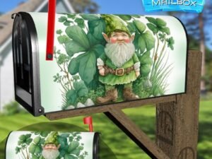 St. Patrick Day Gnome #8 Decorative Rural Farm Mailbox Cover