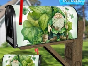 St. Patrick Day Gnome #9 Decorative Rural Farm Mailbox Cover