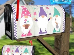 Hello Spring Gnomes Decorative Rural Farm Mailbox Cover