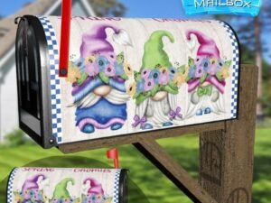 Spring with my Gnomies Decorative Rural Farm Mailbox Cover
