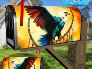 Eagle with Dreamcatcher #4 Decorative Rural Farm Mailbox Cover