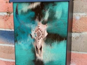 Native Buffalo Skull Colonial Mailbox Cover