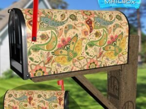 Indian Paisley Design Decorative Rural Farm Mailbox Cover