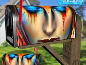 Indian Goddess Portrait  Decorative Rural Farm Mailbox Cover