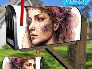 Beautiful Native Girl #5 Decorative Rural Farm Mailbox Cover