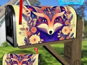 Bohemian Folk Fox #3 Decorative Rural Farm Mailbox Cover