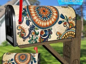 Bohemian Mandalas and Flowers Decorative Rural Farm Mailbox Cover