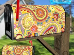 Beautiful Paisley Design #5 Decorative Rural Farm Mailbox Cover