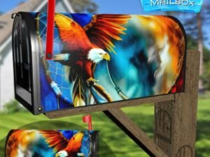Eagle with Dreamcatcher #5 Decorative Rural Farm Mailbox Cover