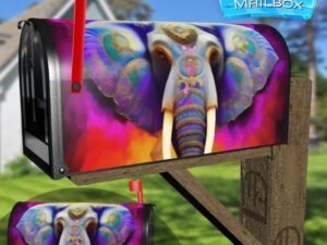 Native Indian Elephant #2 Decorative Rural Farm Mailbox Cover