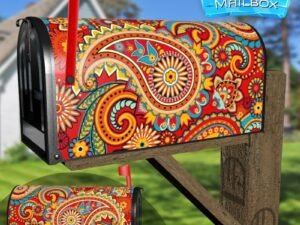 Beautiful Paisley Design #6 Decorative Rural Farm Mailbox Cover
