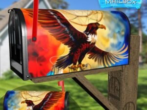 Eagle with Dreamcatcher #6 Decorative Rural Farm Mailbox Cover