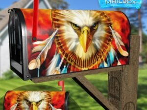 Eagle with Dreamcatcher #7 Decorative Rural Farm Mailbox Cover