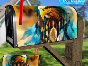 Eagle with Dreamcatcher #8 Decorative Rural Farm Mailbox Cover