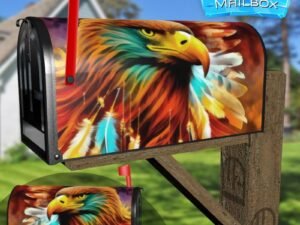 Eagle with Dreamcatcher #11 Decorative Rural Farm Mailbox Cover
