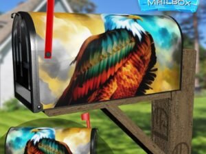 Eagle with Dreamcatcher #12 Decorative Rural Farm Mailbox Cover