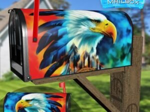 Eagle with Dreamcatcher #13 Decorative Rural Farm Mailbox Cover