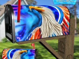 Rainbow Color Eagle Decorative Rural Farm Mailbox Cover