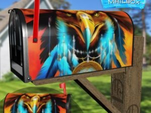 Eagle with Dreamcatcher #16 Decorative Rural Farm Mailbox Cover