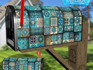 Folk Squire Mandalas Design Decorative Rural Farm Mailbox Cover